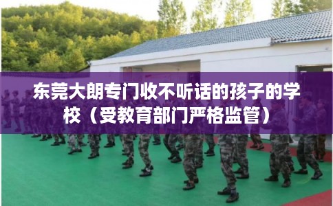 东莞大朗专门收不听话的孩子的学校（受教育部门严格监管）