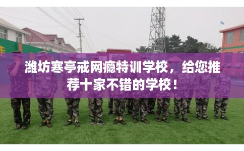 潍坊寒亭戒网瘾特训学校，给您推荐十家不错的学校！