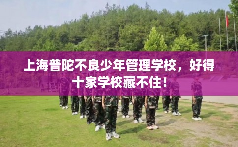 上海普陀不良少年管理学校，好得十家学校藏不住！