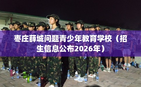 枣庄薛城问题青少年教育学校（招生信息公布2026年）
