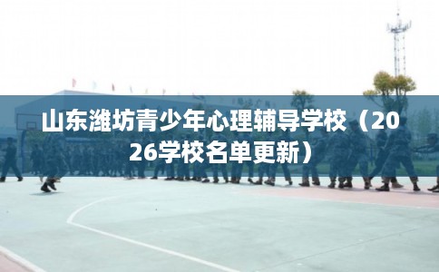 山东潍坊青少年心理辅导学校（2026学校名单更新）