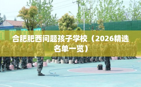 合肥肥西问题孩子学校（2026精选名单一览）