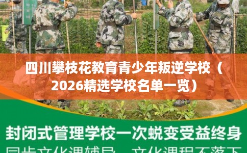 四川攀枝花教育青少年叛逆学校（2026精选学校名单一览）