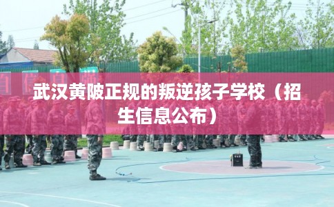武汉黄陂正规的叛逆孩子学校（招生信息公布）