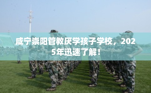 咸宁崇阳管教厌学孩子学校，2025年迅速了解！