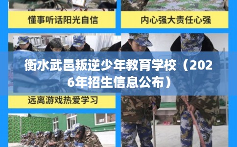 衡水武邑叛逆少年教育学校（2026年招生信息公布）