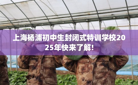 上海杨浦初中生封闭式特训学校2025年快来了解! 上海杨浦初中生封闭式特训学校2025年快来了解!