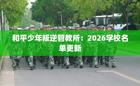 和平少年叛逆管教所：2026学校名单更新