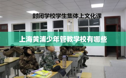 上海黄浦少年管教学校有哪些