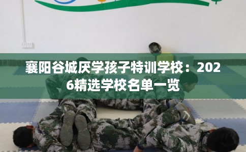 襄阳谷城厌学孩子特训学校：2026精选学校名单一览