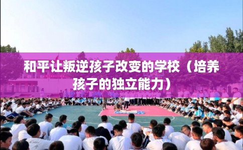和平让叛逆孩子改变的学校（培养孩子的独立能力）