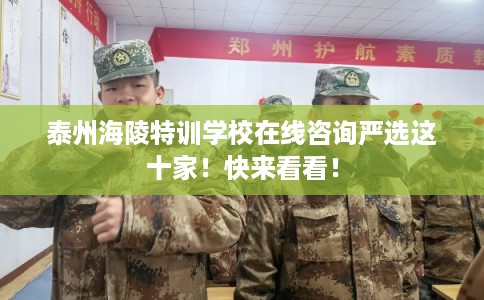 泰州海陵特训学校在线咨询严选这十家！快来看看！