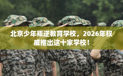 北京少年叛逆教育学校，2026年权威推出这十家学校！