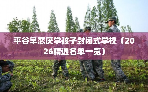 平谷早恋厌学孩子封闭式学校（2026精选名单一览）