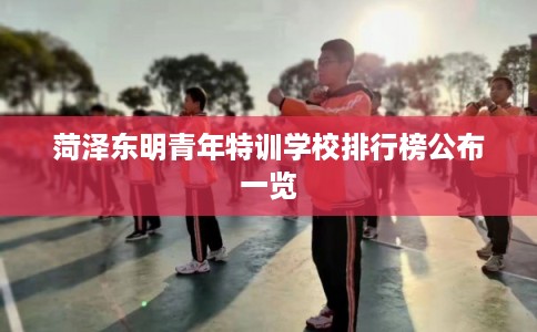 菏泽东明青年特训学校排行榜公布一览
