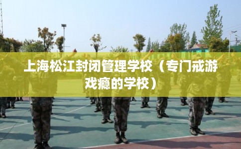 上海松江封闭管理学校（专门戒游戏瘾的学校）