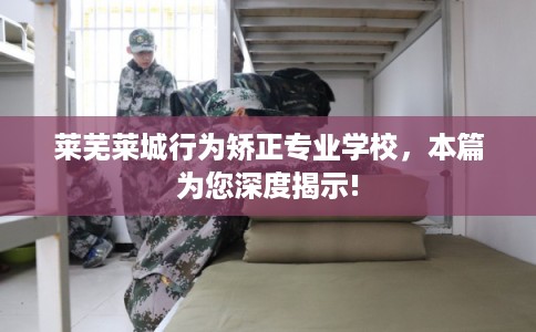 莱芜莱城行为矫正专业学校，本篇为您深度揭示!
