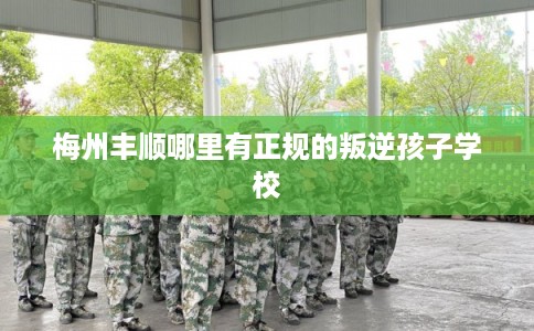 梅州丰顺哪里有正规的叛逆孩子学校