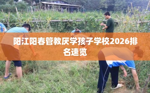 阳江阳春管教厌学孩子学校2026排名速览