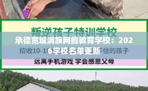 承德宽城满族网瘾教育学校：2026学校名单更新