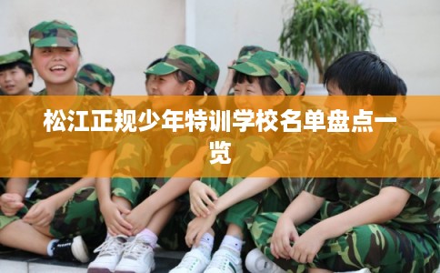 松江正规少年特训学校名单盘点一览