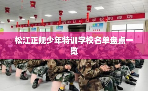 松江正规少年特训学校名单盘点一览