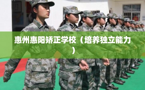 惠州惠阳矫正学校（培养独立能力）