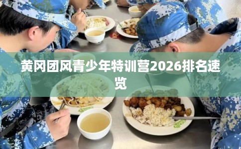 黄冈团风青少年特训营2026排名速览