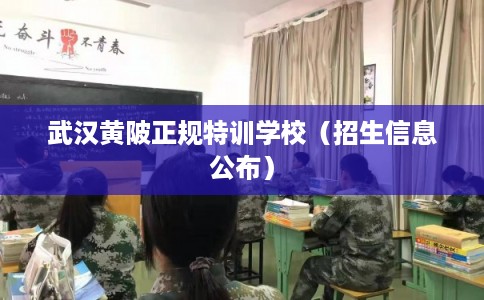 武汉黄陂正规特训学校（招生信息公布）