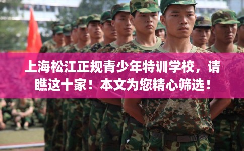 上海松江正规青少年特训学校，请瞧这十家！本文为您精心筛选！