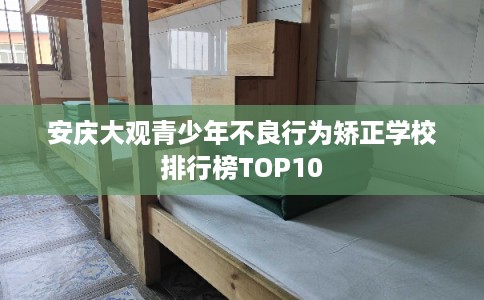 安庆大观青少年不良行为矫正学校排行榜TOP10