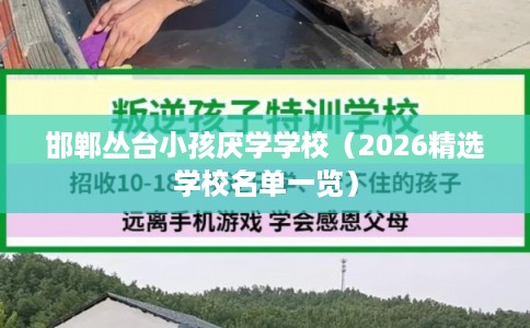 邯郸丛台小孩厌学学校（2026精选学校名单一览）