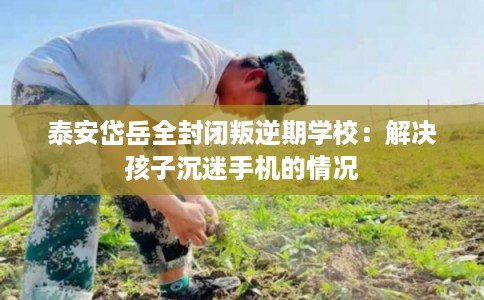 泰安岱岳全封闭叛逆期学校：解决孩子沉迷手机的情况