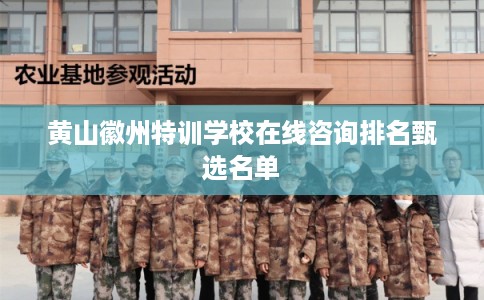 黄山徽州特训学校在线咨询排名甄选名单