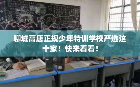 聊城高唐正规少年特训学校严选这十家！快来看看！
