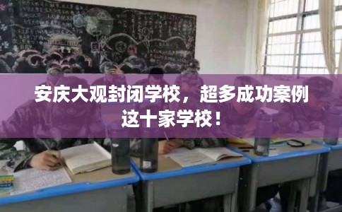 安庆大观封闭学校，超多成功案例这十家学校！