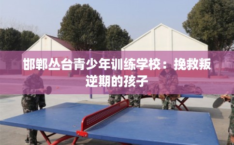邯郸丛台青少年训练学校：挽救叛逆期的孩子