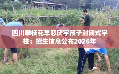 四川攀枝花早恋厌学孩子封闭式学校：招生信息公布2026年