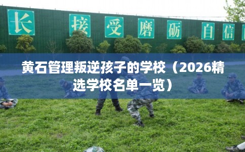 黄石管理叛逆孩子的学校（2026精选学校名单一览）