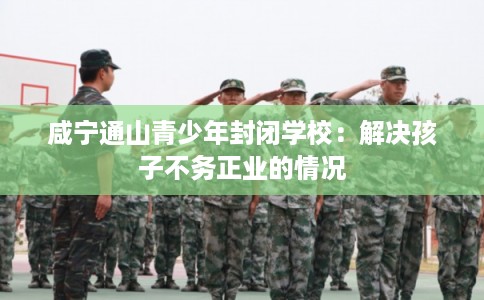 咸宁通山青少年封闭学校：解决孩子不务正业的情况