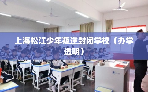 上海松江少年叛逆封闭学校(办学透明) 上海松江少年叛逆封闭学校(办学透明)