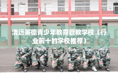 清远英德青少年教育管教学校（行业前十的学校推荐）
