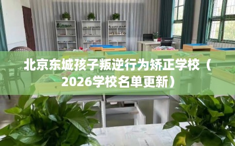 北京东城孩子叛逆行为矫正学校（2026学校名单更新）