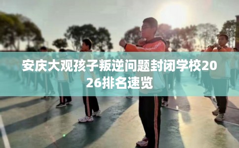 安庆大观孩子叛逆问题封闭学校2026排名速览