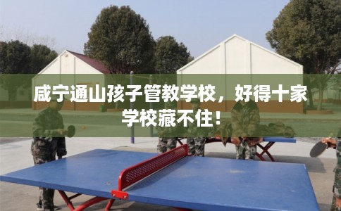 咸宁通山孩子管教学校，好得十家学校藏不住！