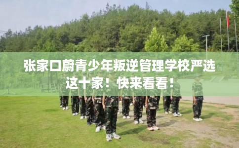 张家口蔚青少年叛逆管理学校严选这十家！快来看看！