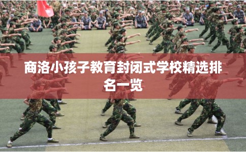 商洛小孩子教育封闭式学校精选排名一览