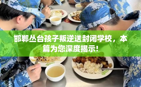 邯郸丛台孩子叛逆送封闭学校,本篇为您深度揭示! 邯郸丛台孩子叛逆送封闭学校,本篇为您深度揭示!