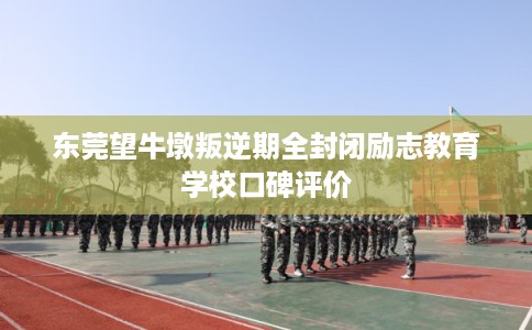 东莞望牛墩叛逆期全封闭励志教育学校口碑评价