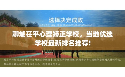 聊城茌平心理矫正学校，当地优选学校最新排名推荐!